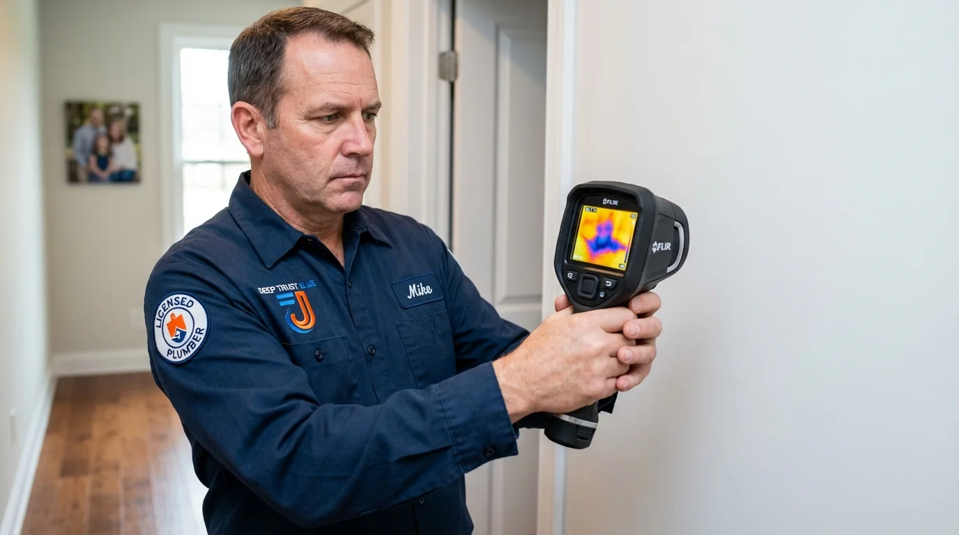 Thermal imaging leak detection by Johns Plumbing LLC in Mercedes
